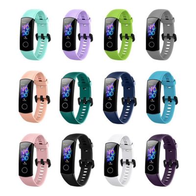 Silicone Watch Strap For Huawei Honor Band 5 4 Replacement Sport Bracelet Wristbands For Honor Band 4 5 Smart Watchband Correas