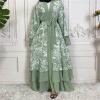 Ramadan Eid Robe Longue KimonoAbaya สำหรับผู้หญิงอิสลามอาหรับมุสลิม Dress
