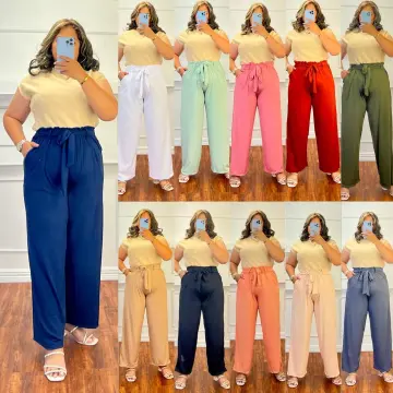 Taytay.PH CORDUROY WIDE LEG PANTS PLUS SIZES XL-4XL