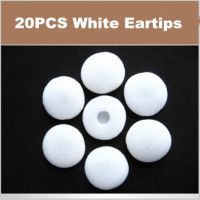 ▦❁ 20PCS white Ear Tips Buds Replacement Soft Sponge Foam Eartips earbuds For 15mm Earphone