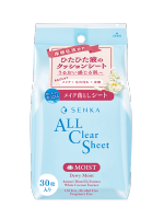 Senka A.L.L Clear Sheet Moist เซนกะ ออล เคลียร์ แผ่นเช็ดเครื่องสำอาง สูตรอ่อนโยน 30 Sheets