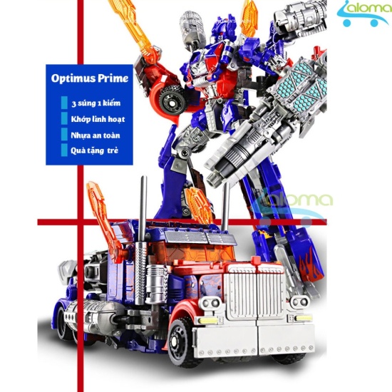 Robot biến hình ôtô transformer cao 20cm mẫu optimus prime - ảnh sản phẩm 1
