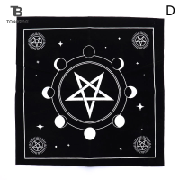 TONGBAO01 Tarots tablecloth Triple Moon pentaggrams แท่นบูชาผ้ากำมะหยี่ tarots ผ้า