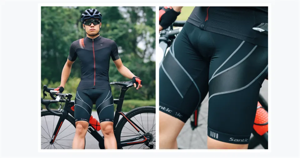 Santic Pro 4D Padded Cycling Shorts For Men Summer Breathable MTB Road Bicycle  Bike Short Pants
