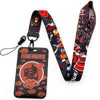 Anime Hokage Card Sets Lanyard Red Cloud Akatsuki Badge Printing Neck Strap Cards Cover Lanyards Jewel Gift for ほかげ Cartoon Fans