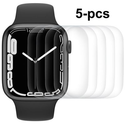 Screen Protector for Apple Watch Series 7 41mm 45mm Apple Watch Series 6 40mm  HD Transparent  Bubble-free Flexible TPU Film Cables