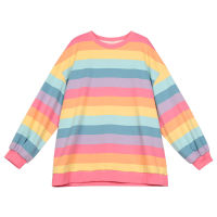 Deeptown Rainbow Kawaii Hoodies Korean Fashion Spring Ladies Sweatshirts Women Oversized Harajuku Hoodie Long Sleeve Top Clothes