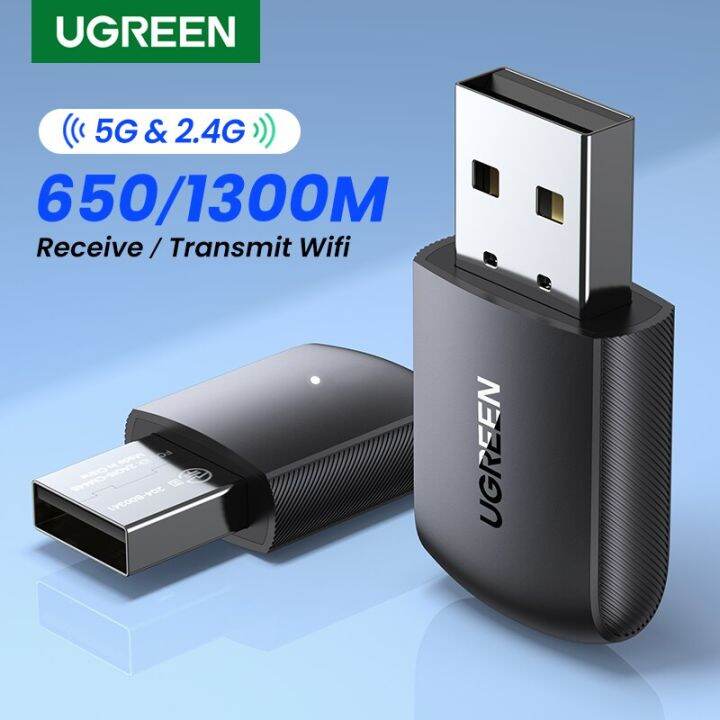 Ugreen Wifi Adapter Ac650 Ac1300 5gand2 4g Wifi Usb For Pc Laptop Desktop Windows Wifi Antenna