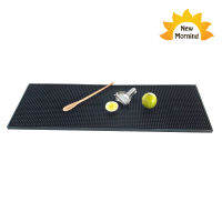 New Morning SERVICE MAT 8 x 24”แผ่นยางกันลื่นสี่เหลี่ยมสำหรับบาร์น้ำ-ฺBlack