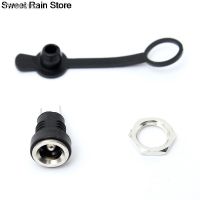 ✟ 3A 5.5 x2.1mm Black Waterproof DC Power Socket Jack Power Charger Plug Panel Mount Female Mount Connectors