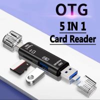 【LZ】卍►☃  Otg leitor de cartão 5 em 1 hub usb tipo c micro usb câmera tf sd memória unidade flash para macbook telefone android acessórios de computador