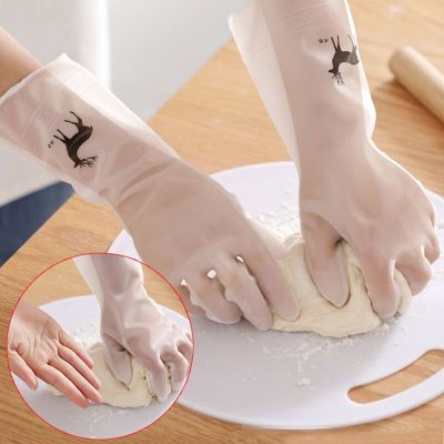 Rubber Latex Dishwashing Gloves Kitchen Dish Washing Household Cleaning Durable Thin Hand Waterproof Gloves Chore Tools Safety Gloves