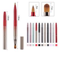 Retractable Lip Makeup Brush Lipstick Lip Gloss Brush Telescopic Dual Use Lip Eyeshadow Brush Beauty Tool With Protect Cap Makeup Brushes Sets