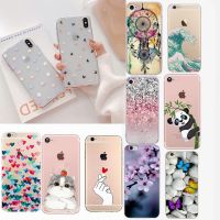 ▽♧♂ Hot Funny animal clear Heart phone case For iphone 6 6S 7 7plus 8 8plus X XS SE 2020 5 5S SE 2 silicon TPU back Cover coque