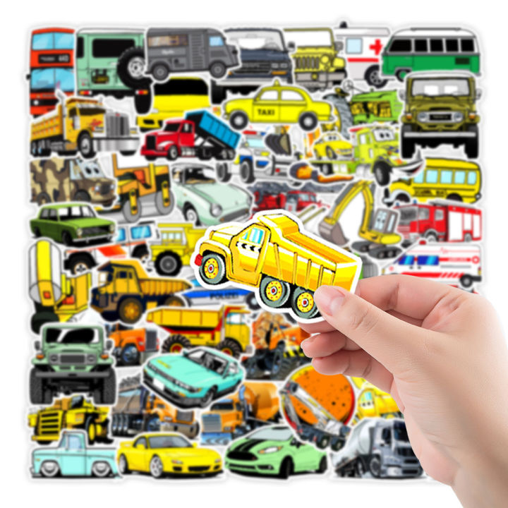 muya-90pcs-cartoon-vehicle-stickers-waterproof-car-toys-vinyl-stickers-for-laptop