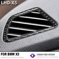 Car Dashboard Air Condition Vent Outlet Frame Cover Trim Real Carbon Fiber Sticker Accessories For BMW X5 E70 X6 E71 2008-2013