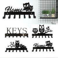 Halloween Creative Metal Key Holder wih 7 Hooks Iron Art Wall Mounted Adhesive Black Hanger Organizer Hat Towel Rack whoelsales