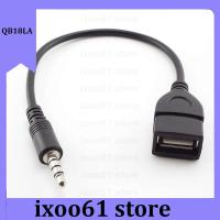 ixoo61 store 3.5mm jack male to USb Female jack 3.5 male Converter Headphone Earphone Audio Cable Adapter Connector Cord for mp3 4 phone pc