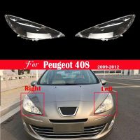 ฝาครอบไฟหน้ารถ1คู่,อะไหล่เลนส์สำหรับ Peugeot 408 2009 2012 2011 2010