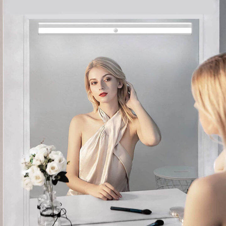 Rechargeable LED Mirror Light Vanity With PIR Sensor Motion Detection ...
