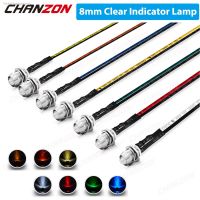 ☢☜ 5mm Prewired LED Light Emitting Diode DC 12V Indicator Lamp Bulb Warm White Red Green Blue Yellow Orange With 8mm Holder