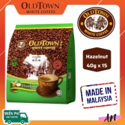 Cà Phê Trắng White Coffee OldTown Cafe Malaysia Hazelnut 15 Gói x 38G