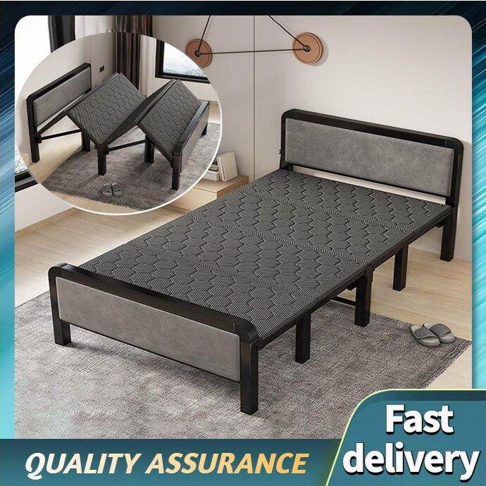 【COD】1m1.2m1.5m upgraded folding double bed rent room bedroom