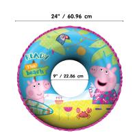 ToySmart Peppa pig ห่วงยางว่ายน้ำ ห่วงยางเป่าลม ขนาด 24 นิ้ว สีม่วง