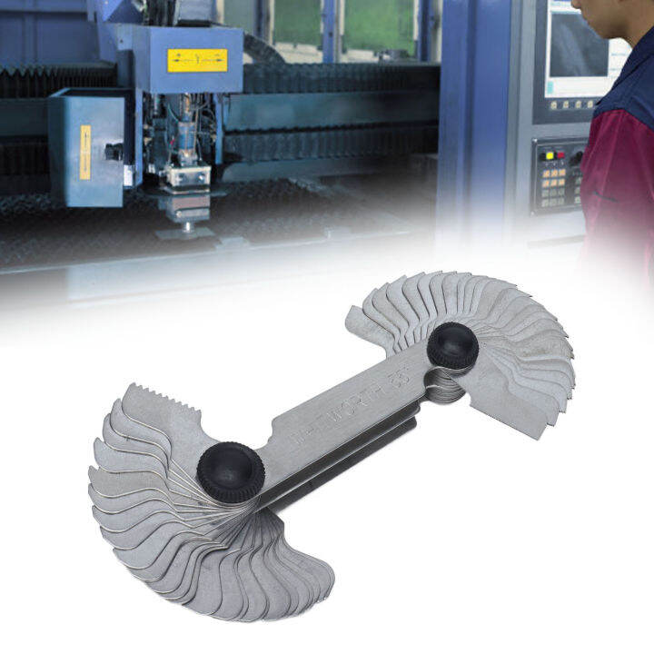 Metric Pitches Gauges Thread Pitch Gauge Brushed Appearance 55 60