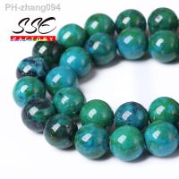 wholesale Natural Chrysocolla Round Loose Spacer Beads Natural Stone Beads 15 Strand 4 6 8 10 12mm For Jewelry Making Bracelets