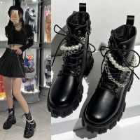 COD dsdgfhgfsdsss Womens Korean Soft Platform Black Ankle Boots