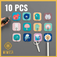 MIMOSA (10 ชิ้น) ตะขอติดผนัง  C-HOOK ตะขอติดผนังลายการ์ตูน minimal stainless steel ไม่ขึ้นสนิม