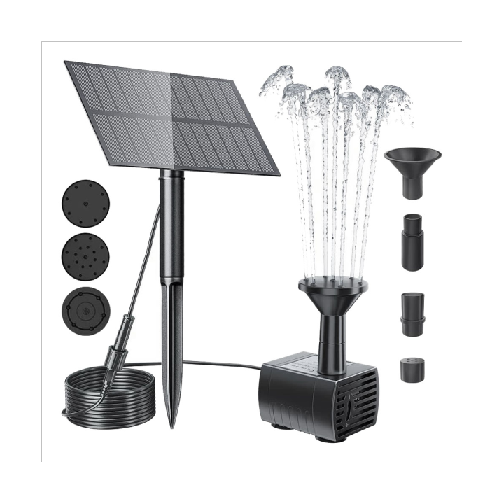 Solar Power Fountain Pump Plastic Solar Water Pump for Bird Bath Garden