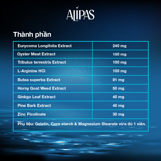 Alipas tăng cường sinh lý nam với eurycoma longifolia, oyster meat - ảnh sản phẩm 5