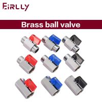 【YF】 Brass Ball Valve 1/8  1/4  3/8  1/2  BSP Threaded Mini Male To Female Air Compressor Water Gas Oil Shut Off