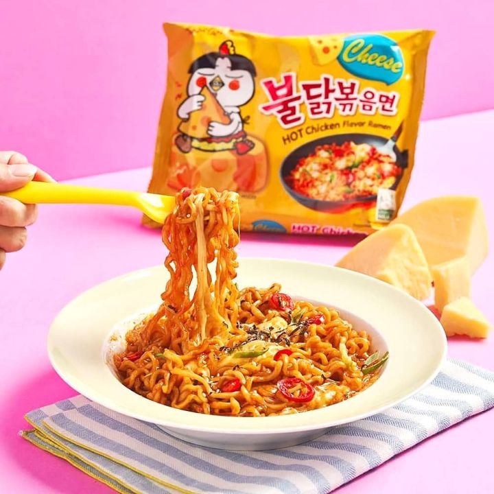 พร้อมส่ง-samyang-fire-hot-cheese-flavored-chicken-ramen-noodles-multi-pack-140g-แพ็ค-x-5-ซอง-made-in-korea-มาม่าเกาหลี-มาม่าเผ็ดเกาหลี-รสไก่ชีส