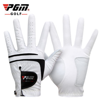 Retcmall6 Pgm ถุงมือหนังแกะสีขาวกันลื่นสำหรับผู้ชาย Golf Sports Wear