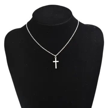 Girls Choker Necklace for Women Cross Star of David Charm Black Leather  Tattoo Necklace