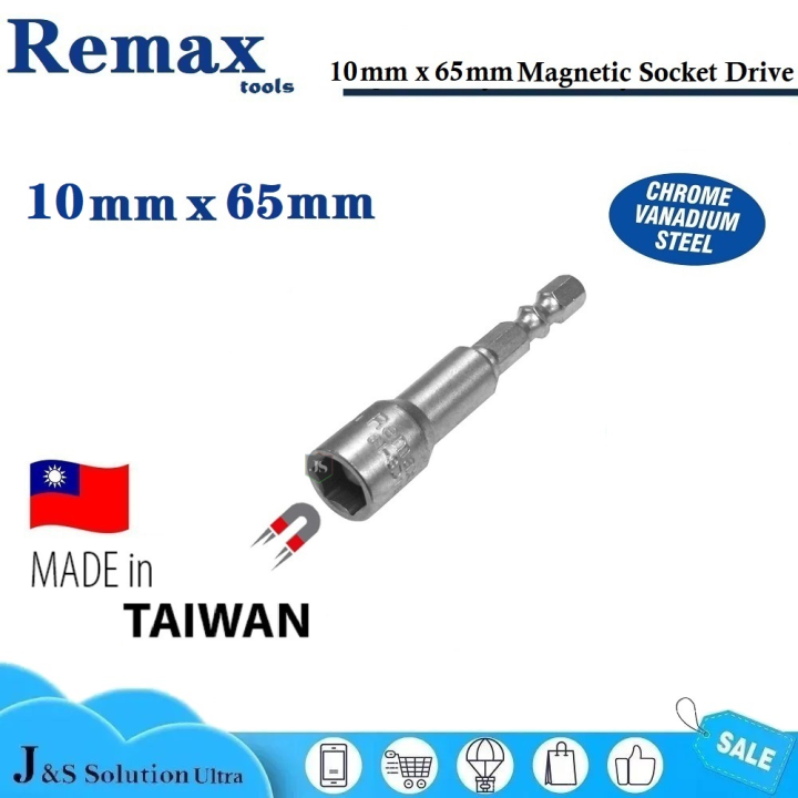 REMAX 10mm x 65mm 1/4'' Hex Shank Power Nut Setter 61SD165
