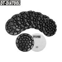 DT-DIATOOL 9pcs Dia 4inch/100mm Diamond Resin Bond Floor Renew Sanding Discs Concrete Polishing Pads for Terrazzo Floor 30