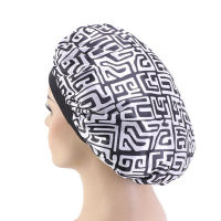 [COD]Goodbro Women African Floral Satin Night Sleep Bath Cap Bonnet Hair Care Hat Head Wrap