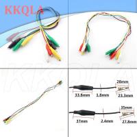 QKKQLA 5 color Alligator Clip Electric DIY Small Battery Power Cord Sheath Electric Clamp Double Head Jumper Wire Test Leads