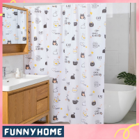 ❣️FH0302❣️ม่านห้องน้ำพลาสติก ขนาด180x180cm.