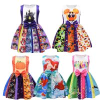 Disney Mickey Halloween Princess Dress for Children Castle Pumpkin Mermaid Costume Leisure Dresses Birthday Party Carnival Dress