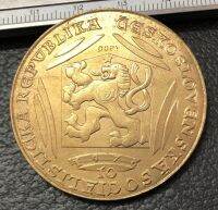 1978ปรับแต่งได้ Exonumia **-Bullion-Oslovakia 10 Dukatu Charles IV Gold Token Copy 42Mm