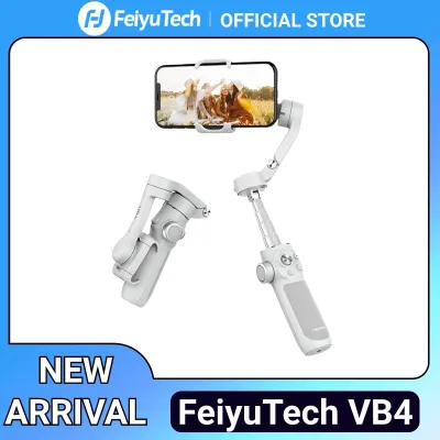 Feiyutech ตัวกันสั่นสำหรับสมาร์ทโฟน VB4 3แกนกล่องใส่โทรศัพท์เซลฟี่ในตัวแบบพกพาสำหรับ IPhone/ Samsung