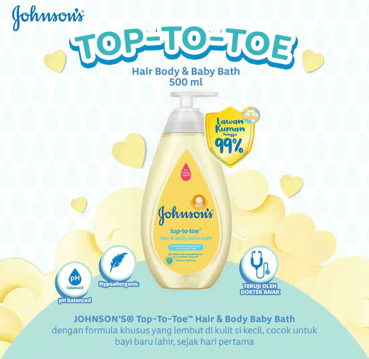 Johnson's Baby Top-to-toe Wash 500ml | Lazada Indonesia