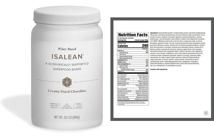 Isagenix IsaLean Shake - Complete Superfood Meal Replacement Drink Mix for  Maintaining Healthy Weight and Lean Muscle Growth - 854 Grams - 14 Meal  Canister (Creamy Dutch Chocolate Flavor)