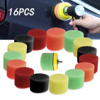 16Pcs 2 50mm Buffing Sponge Polishing Pad Kit Car Buffing Waxing Car Cleaning Tools for Car Polisher