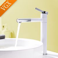 【hot】 VGX Faucets Basin Mixer Sink Tall Faucet Washbasin Taps Hot Cold Rotating Tapware